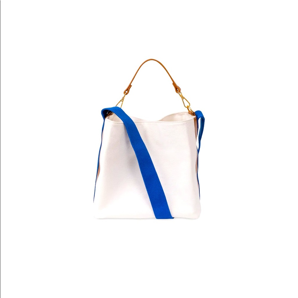 Baggin Rights Buck It Bag - white & cobalt blue